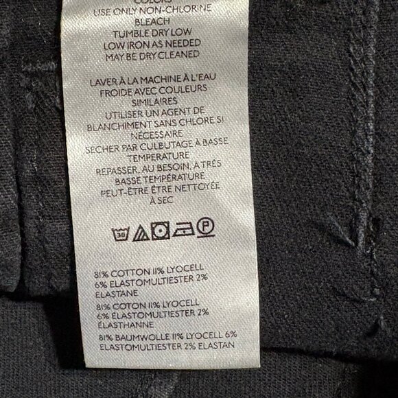 Anthropologie Maeve Colette Wide Leg Crop Jeans Size 27 Black - Picture 13 of 15